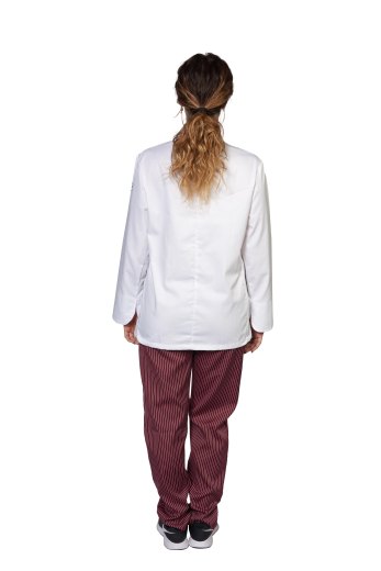 Giacca casacca chef cuoco donna cotone ristorazione lavoro cucina femminile - Personalizzabile con il tuo logo