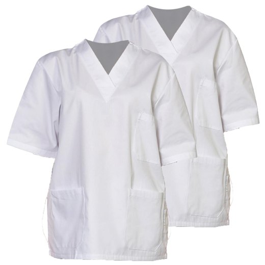 kit 2 Casacche scollo a v clinica mezze maniche ospedaliera vari colori taglia dalla xxs alla 4xl