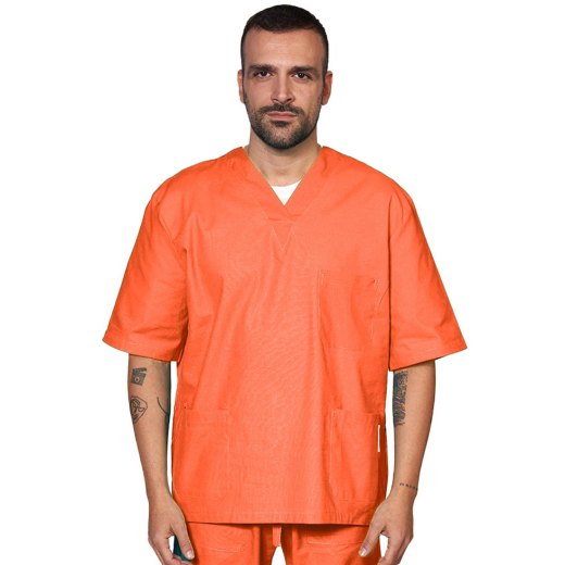 casacca sanitaria medicale infermiere blusa lavoro scollo a V vari colori uomo donna