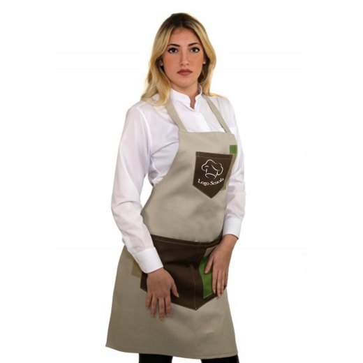 Kit completo per cameriere donna sala con grembiule e camicia made in italy