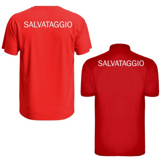 Kit Bagnino Salvataggio T-shirt e Polo con disegni stampati su entrambi i capi sia fronte che retro
