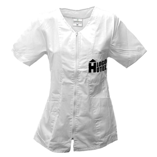 Completo camice grembiule Pulizie lavoro estetista infermiera oss Cuffia e Casacca Zip da Donna vari colori made in italy