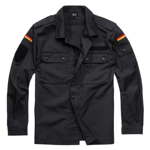 Giacca camicia tedesca militare militaria uomo flecktarn verde nera abbigliamento caccia