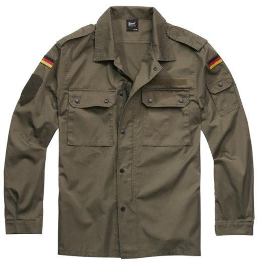 Giacca camicia tedesca militare militaria uomo flecktarn verde nera abbigliamento caccia