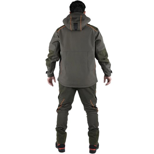 Completo divisa caccia softshell giacca e pantalone antispino cacciatore elasticizzato abiti tecnici