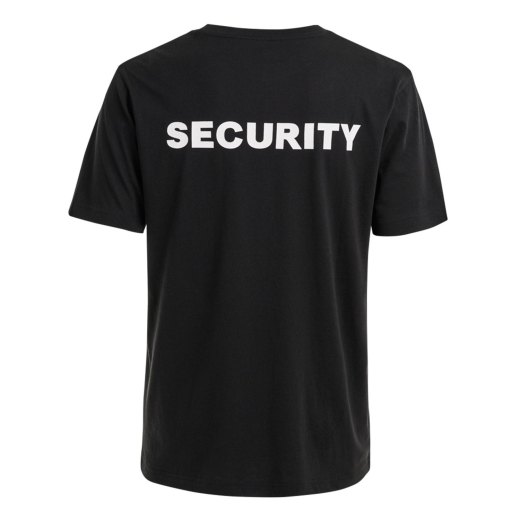 Maglia tshirt uomo security nera cotone mezze maniche girocollo puro cotone