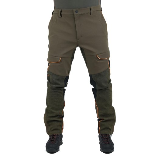 Pantalone pantaloni microfibra impermeabile traspirante antirovo antispino caccia tecnico