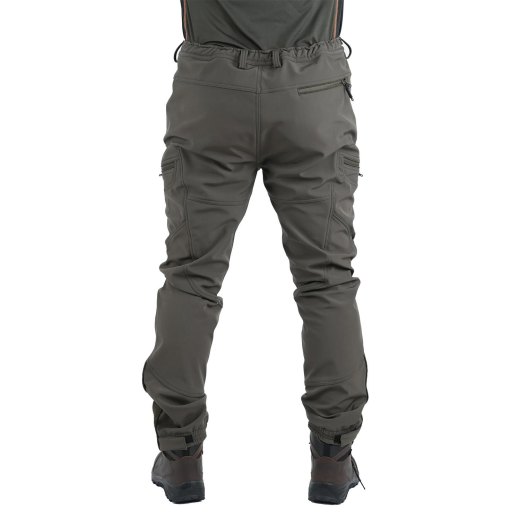 Pantalone softshell da caccia impermeabile e traspirante elasticizzato doppiato in pile e membrana M-tex