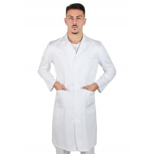 Camice Bianco da Laboratorio uomo in Cotone sanforizzato pettinato made in italy - Personalizzabile con il tuo logo