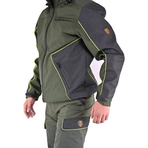 Giacca giubbotto tecnico Softshell antivento impermeabile caccia antipioggia uomo