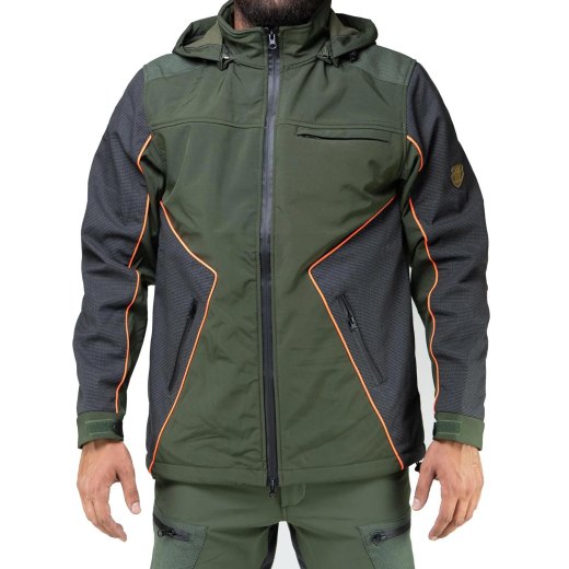 Giacca giubbotto tecnico Softshell antivento impermeabile caccia antipioggia uomo