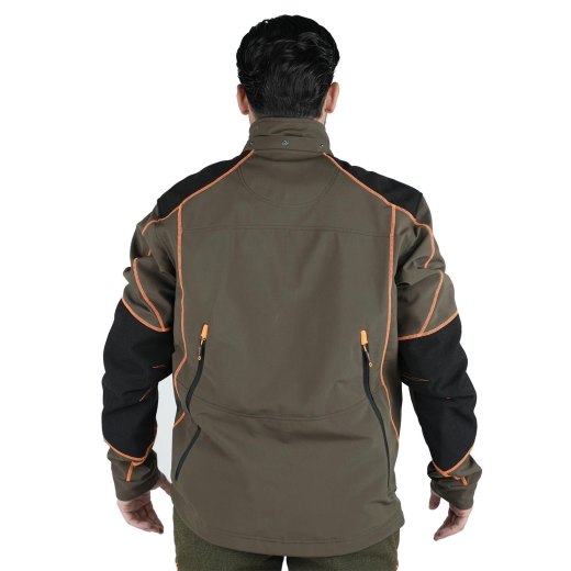 Giacca giubbino Softshell foderata in pile membrana M-tex Impermeabile Cappuccio