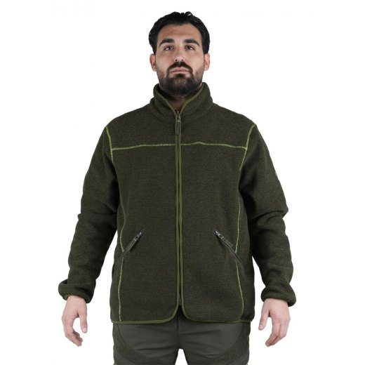 Giacca maglia pile tecnica cerniera traspirante caccia antivento abbigliamento sportivo
