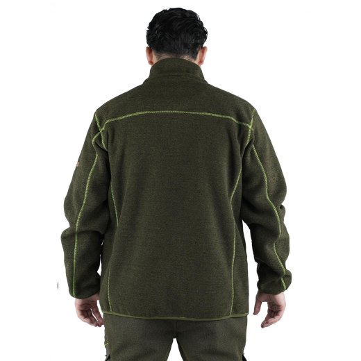 Giacca maglia pile tecnica cerniera traspirante caccia antivento abbigliamento sportivo