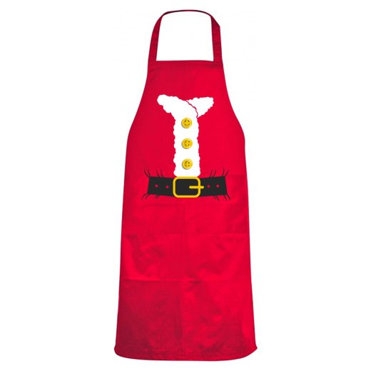 Grembiule cucina con stampa da Babbo Natale pittore natalzio chef cuoco regolabile accessorio ristorazione