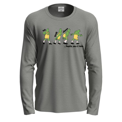 Maglietta girocollo manica lunga cotone fumetto Natale unisex stampa natalizia uomo donna