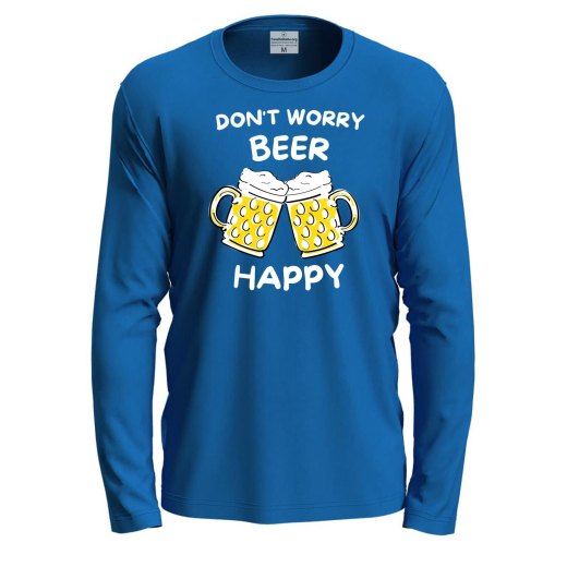 T-shirt maglia cotone a manica lunga BEER HAPPY october fest uomo donna birra birreria pub