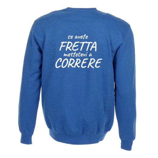 Felpa unisex per barista con stampa sul retro DTF mettetevi a correre idea regalo uomo donna