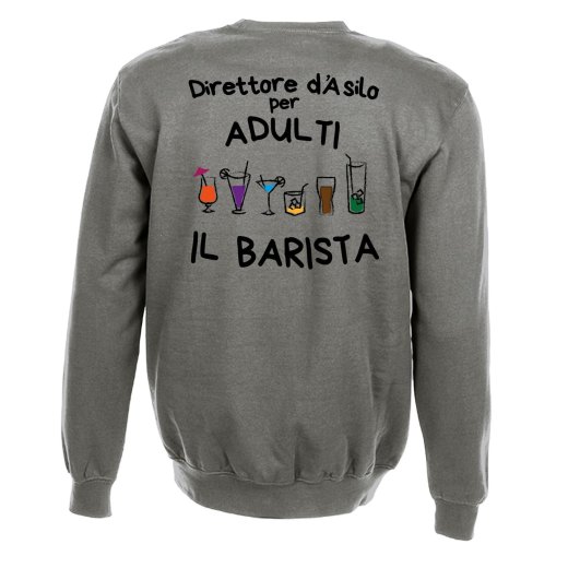 Felpa maglia con stampa spiritosa barman birreria barista bar enologo lavoro idea regalo uomo donna