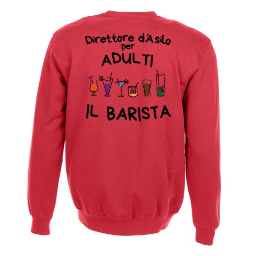 Felpa maglia con stampa spiritosa barman birreria barista bar enologo lavoro idea regalo uomo donna