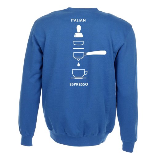 Felpa maglia unisex per barista con stampa ITALIAN ESPRESSO bar caffetteria abbigliamento caffe' idea regalo uomo donna