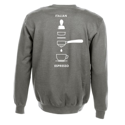 Felpa maglia unisex per barista con stampa ITALIAN ESPRESSO bar caffetteria abbigliamento caffe' idea regalo uomo donna