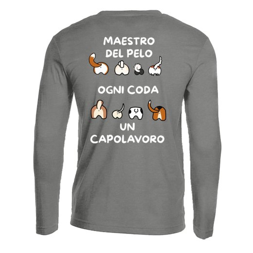 T-shirt maglia stampa DTF "MAESTRO DEL PELO" toelettatori veterinari dogsitter cani animali pet therapy