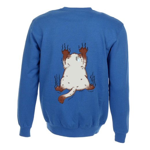 Felpa maglia con stampa sul retro "Gatto" per toelettatori o veterinari felini gatti cat
