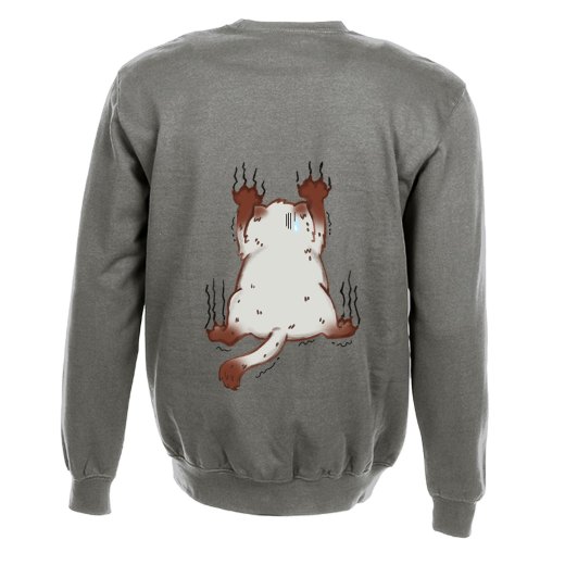 Felpa maglia con stampa sul retro "Gatto" per toelettatori o veterinari felini gatti cat