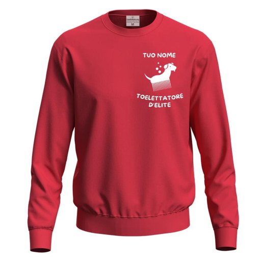 Felpa maglia stampa DTF "toelettatore d'elite" lavoro toelettatura cani gatti animali moda