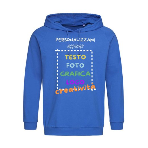 Felpa con cappuccio Unisex Classica Felpata - Personalizzabile