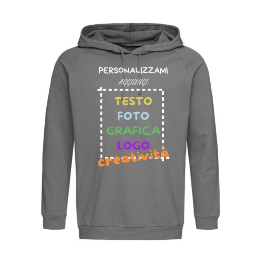 Felpa con cappuccio Unisex Classica Felpata - Personalizzabile