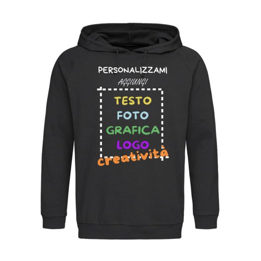 Felpa con cappuccio Unisex Classica Felpata - Personalizzabile