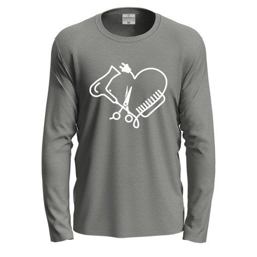 T-Shirt a Manica Lunga Parrucchiere "Hair Stylist" per Barbieri  Parrucchieri pettine phon Hairstylist