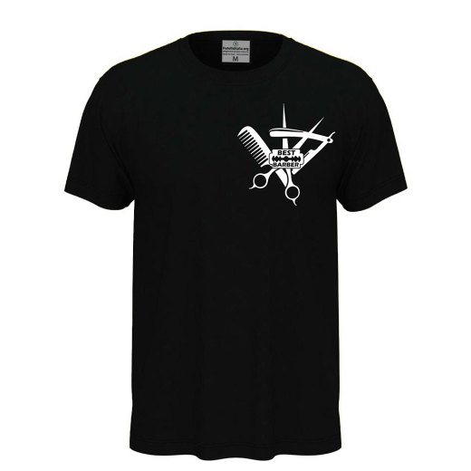 T-shirt classica unisex a manica corta con stampa DTF di qualità "BEST BARBER" , idea regalo per parrucchieri e barbieri.
