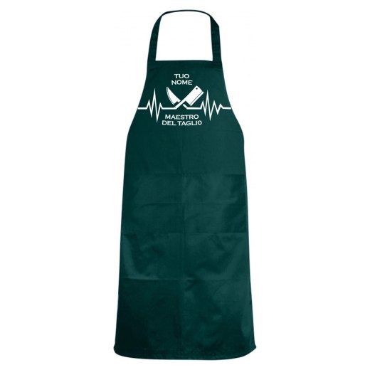 Grembiule da cucina con stampa DTF "MAESTRO DEL TAGLIO", regalo originale per macellai