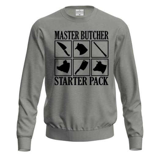 Felpa con stampa digitale DTF "MASTER BUTCHER", idea regalo  per macellai