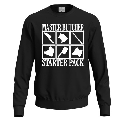 Felpa con stampa digitale DTF "MASTER BUTCHER", idea regalo  per macellai