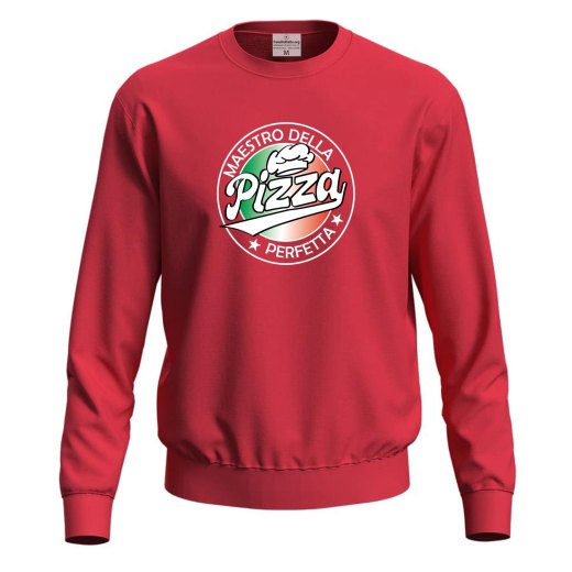 Felpa con stampa maglia "MAESTRO DELLA PIZZA", per pizzaioli, cuochi  abbigliamento pizza