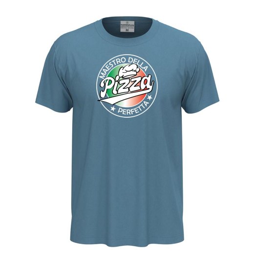 T-shirt classica unisex a manica corta con stampa DTF "MAESTRO DELLA PIZZA", per pizzaioli, cuochi e amanti della pizza