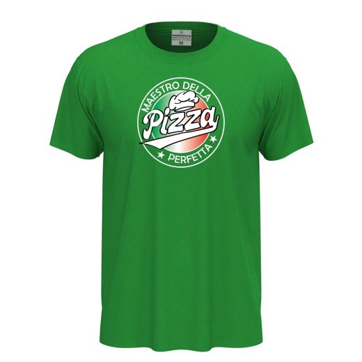 T-shirt classica unisex a manica corta con stampa DTF "MAESTRO DELLA PIZZA", per pizzaioli, cuochi e amanti della pizza