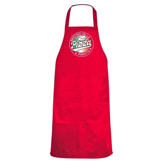 Grembiule da cucina pettorina "MAESTRO DELLA PIZZA", idea regalo  per pizzaioli, cuochi  pizza ristorante