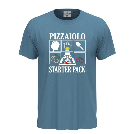 T-shirt classica unisex a manica corta con stampa, per pizzaioli, cuochi e amanti della pizza divertente