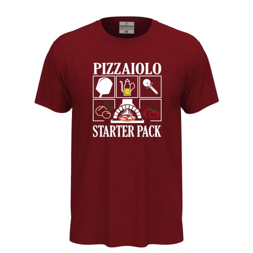 T-shirt classica unisex a manica corta con stampa, per pizzaioli, cuochi e amanti della pizza divertente
