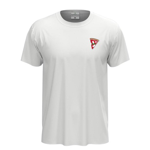 T-shirt classica unisex a manica corta con stampa DTF "FETTA DI PIZZA", abiti lavoro pizza pizzaiolo pizzeria