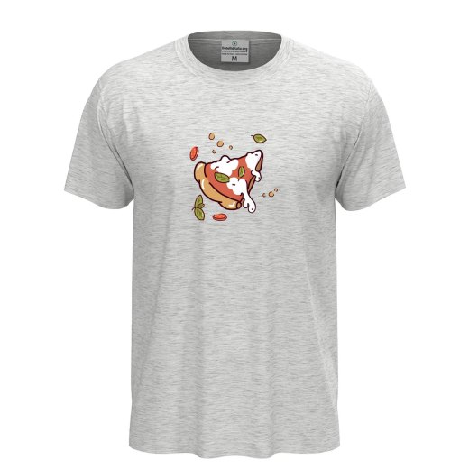 T-shirt classica unisex a manica corta con stampa DTF "FETTA DI PIZZA", idea regalo per amanti della pizza