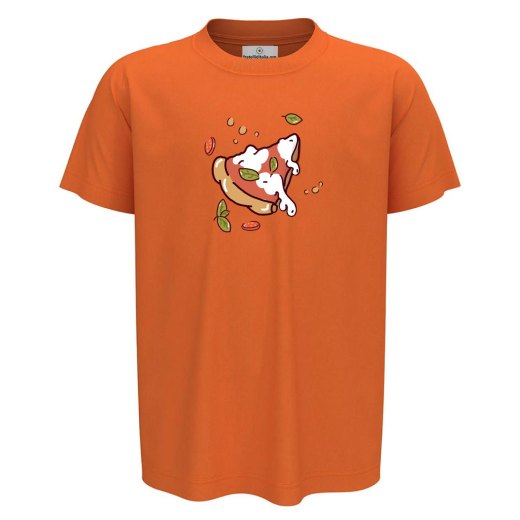 T-shirt bambino mezza manica con "FETTA DI PIZZA", idea regalo per amanti della pizza