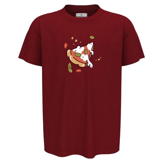 T-shirt bambino mezza manica con "FETTA DI PIZZA", idea regalo per amanti della pizza
