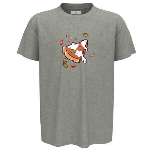 T-shirt bambino mezza manica con "FETTA DI PIZZA", idea regalo per amanti della pizza