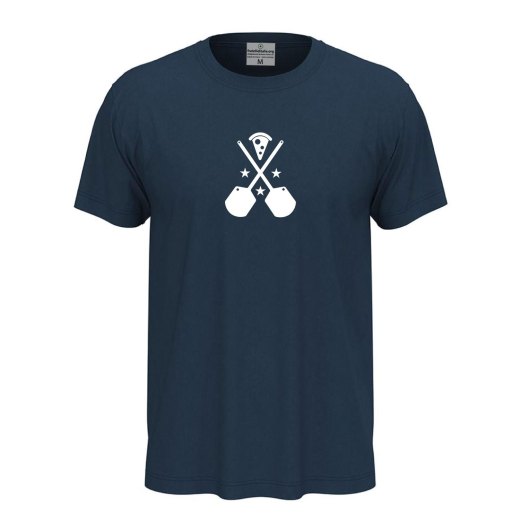 T-shirt classica unisex a manica corta con stampa DTF "LOGO PIZZA", idea regalo per amanti della pizza